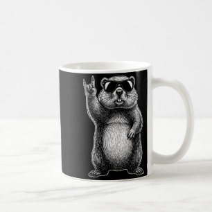 Retro Groundhog Rock Musik Woodchuck Ground Hog Mi Kaffeetasse