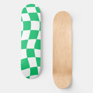 Retro Grün Kariert Skateboard
