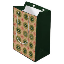 Retro Grün Kiefer Rot Spitze Design Weihnachten