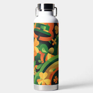 RETRO GRÜN ORANGE GELB GEOMETRISCHE MUSTER TRINKFLASCHE
