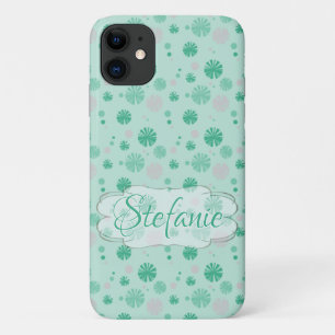 Retro-grüne Blume Case-Mate iPhone Hülle