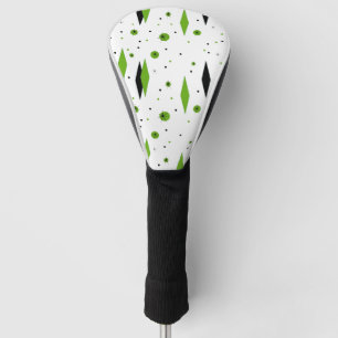Retro grüne Diamanten u. Golf Headcover