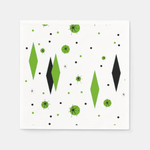 Retro grüne Diamanten u. Serviette