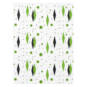 Retro grüne Diamanten u. Sternexplosion-Tischdecke Tischdecke