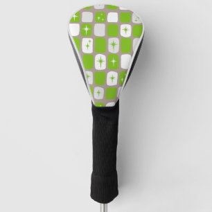 Retro grüne und weiße golf headcover