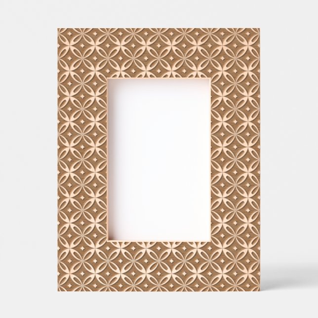 Retro grünes geometrisches Muster Geätzte Rahmen (Vorderseite)