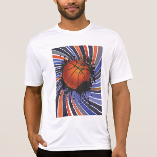 Retro Grunge Basketball Abstract Urbane Sportbekle T-Shirt