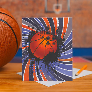 Retro-Grunge-Basketball-Abstrakte Urbane Sportart Einladung
