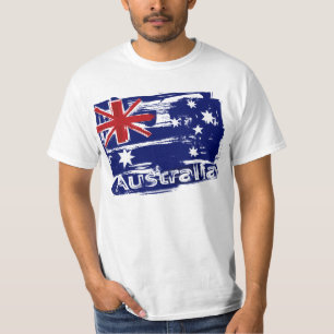Retro Grunge gestrichen Australien Flagge T-Shirt