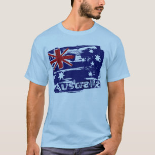 Retro Grunge gestrichen Australien Flagge T-Shirt