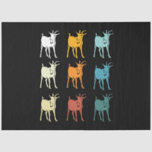 Retro Grunge Glitch Art Goat Lover Seidenpapier