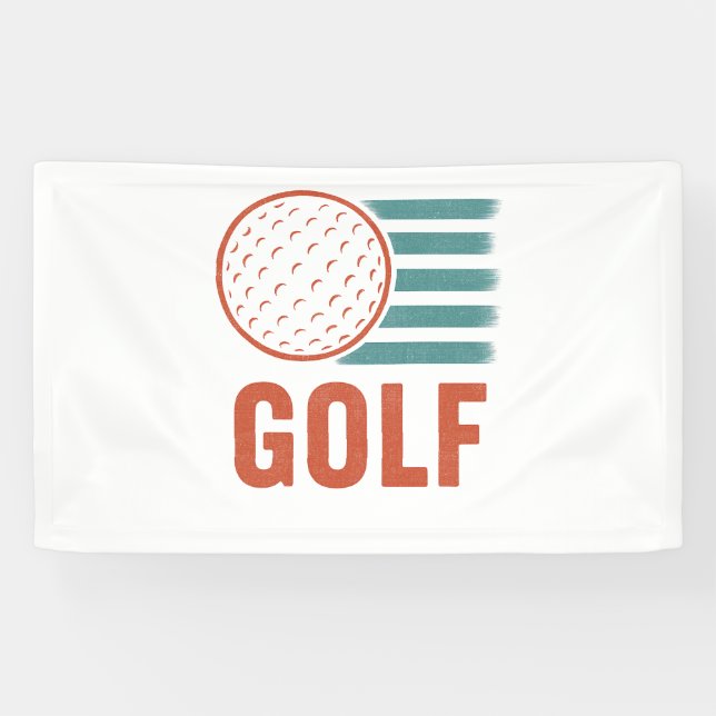 Retro Grunge Golf Banner (Horizontal)