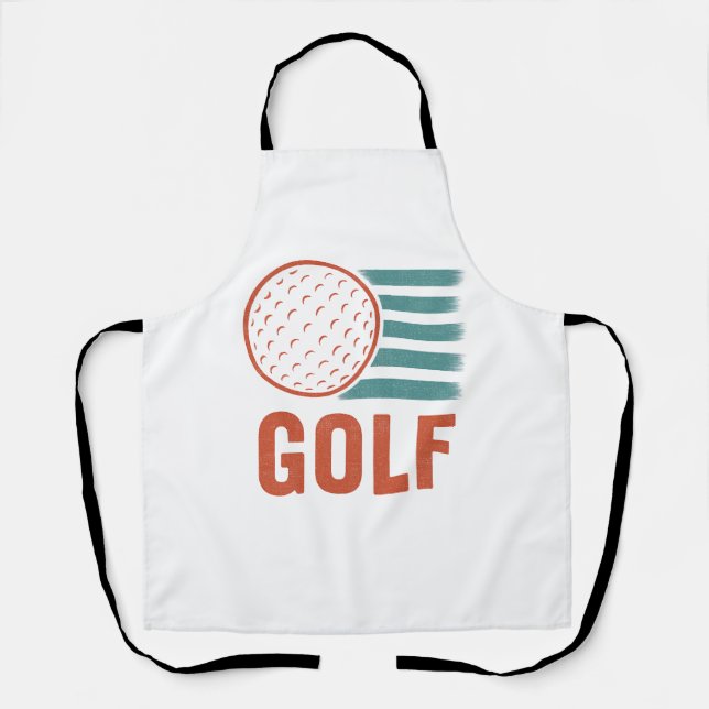 Retro Grunge Golf Schürze (Vorderseite)