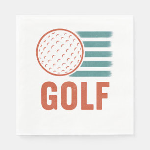Retro Grunge Golf Serviette