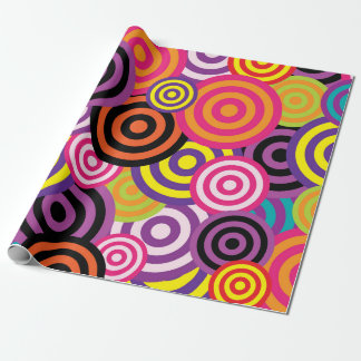 Retro-Grunge-Kreise Abstrakte Geometrie Geschenkpapier