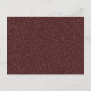 Retro Grunge Maroon Leather Texture Postkarte