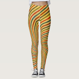 Retro Grunge Streifen + Ihre Ideen Leggings