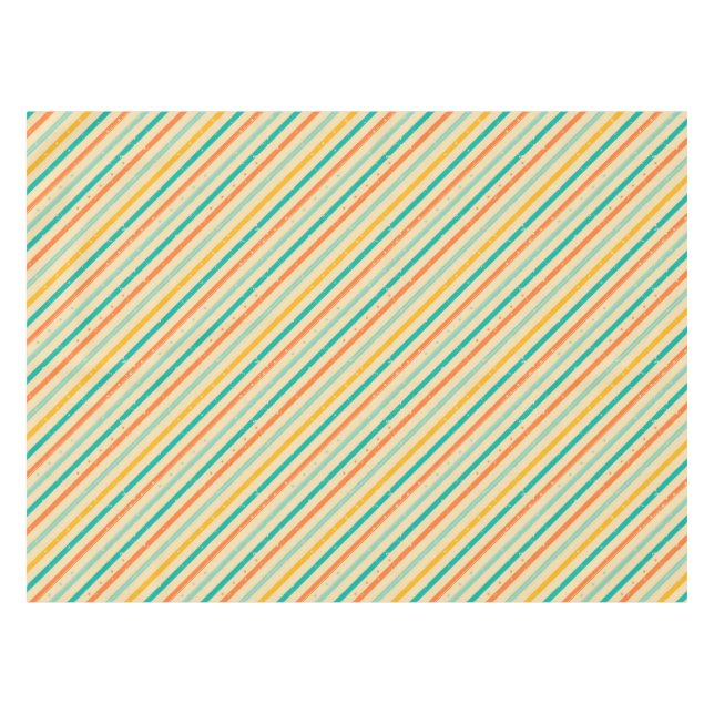 Retro-Grunge-Streifenmuster Tischdecke (Vorderseite (Horizontal))