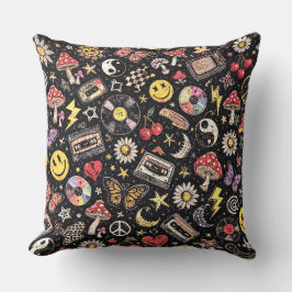 Retro Grunge Sunshine Bliss Kissen