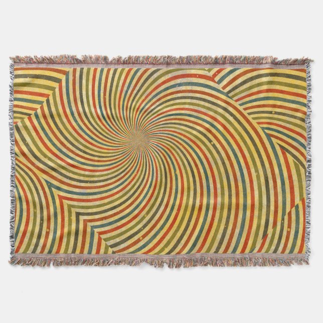Retro Grunge Swirl + Ihre Idee Decke (Vorderseite)