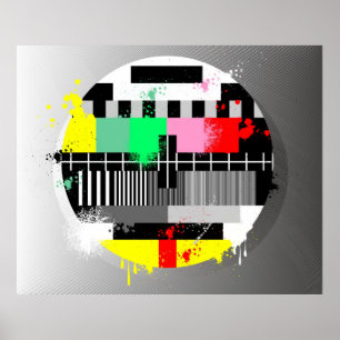 Retro grunge TV-Poster Poster