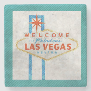 Retro-Grunge-Vegas-Schild Steinuntersetzer