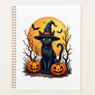 Retro Grusel Halloween-Kostüm schwarze Katze Salem Planer