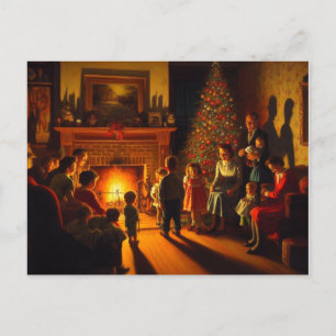 Retro Grusel Weihnachten Horror Postkarte