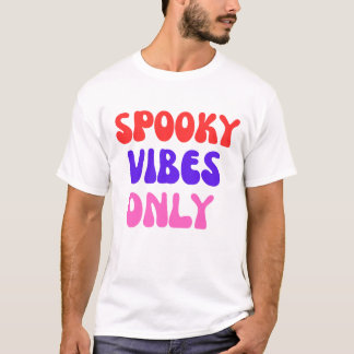 Retro Gruselige Stimmung Halloween-Typografie T-Shirt