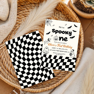 Retro Gruseliger Erster Halloween Geburtstagsparty Einladung