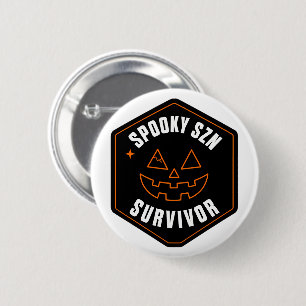 Retro Gruseliger Szn Überlebender Halloween-Abzeic Button