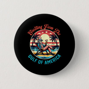 Retro Gruß aus dem Golf von Amerika Trump Button