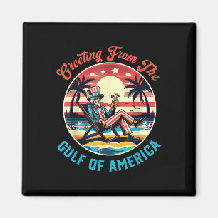 Retro Gruß aus dem Golf von Amerika Trump Magnet