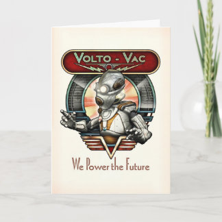 Retro Gruß-Karte des Roboter-Volto-VAC Karte