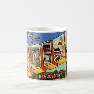 Retro-Grüße von Boise Kaffeetasse