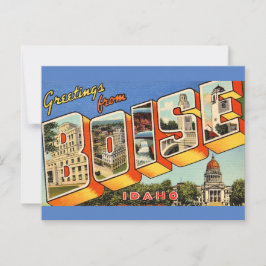 Retro-Grüße von Boise Postkarte