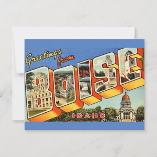 Retro-Grüße von Boise Postkarte