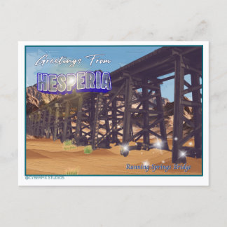 Retro-Grüße von der Hesperia-Brücke Postkarte