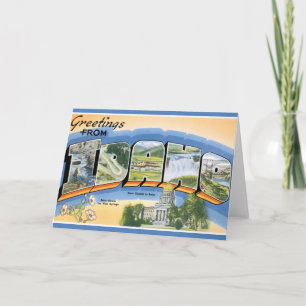 Retro Grüße von Idaho Karte