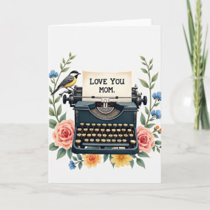 Retro Grußkarte "Ich liebe Dich, Mama" Karte