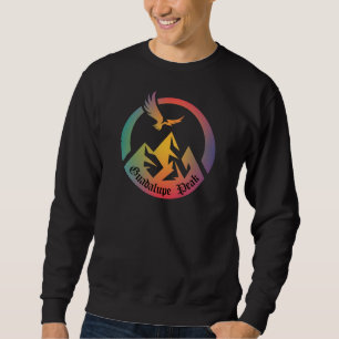 Retro Guadalupe Peak Wandern Sonnenuntergang T - S Sweatshirt