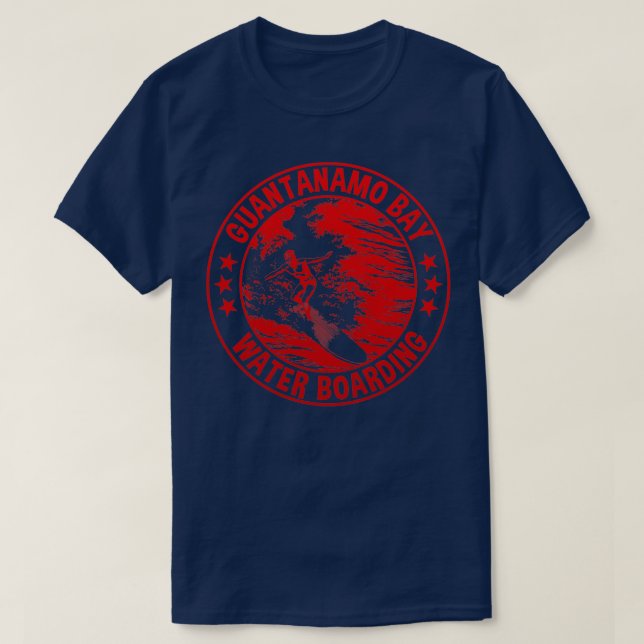 Retro Guantanamo Bay Waterboarding T-Shirt (Design vorne)