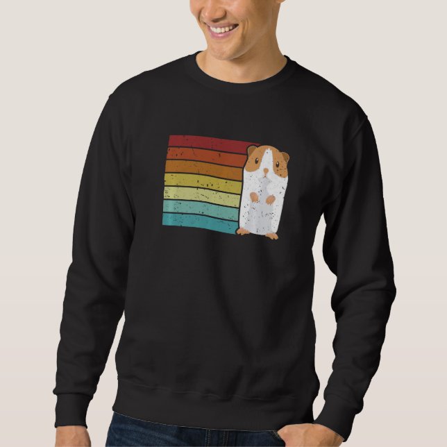 Retro Guinea Pig Long Hair Short Hair Breeder Guin Sweatshirt (Vorderseite)