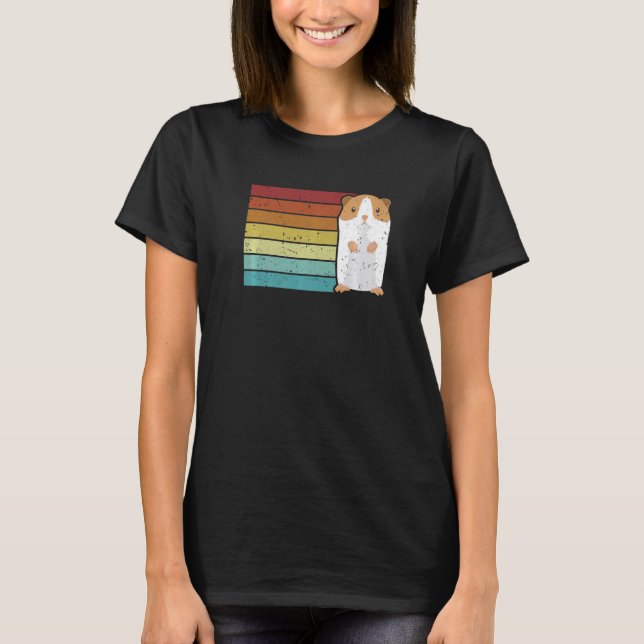 Retro Guinea Pig Long Hair Short Hair Breeder Guin T-Shirt (Vorderseite)