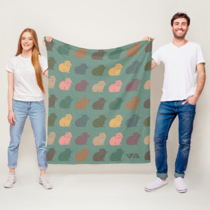 Retro-Guinea Schweinebanket Einzigartiges Geschenk Fleecedecke