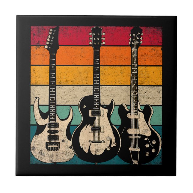 Retro Guitar Fliese (Vorderseite)