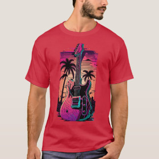 Retro Guitar Gift Guitarist Rock Konzertfestival T-Shirt