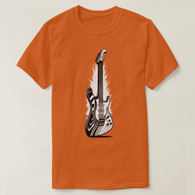 Retro Guitar Gift Guitarist Rock Konzertfestival T-Shirt (Design vorne)