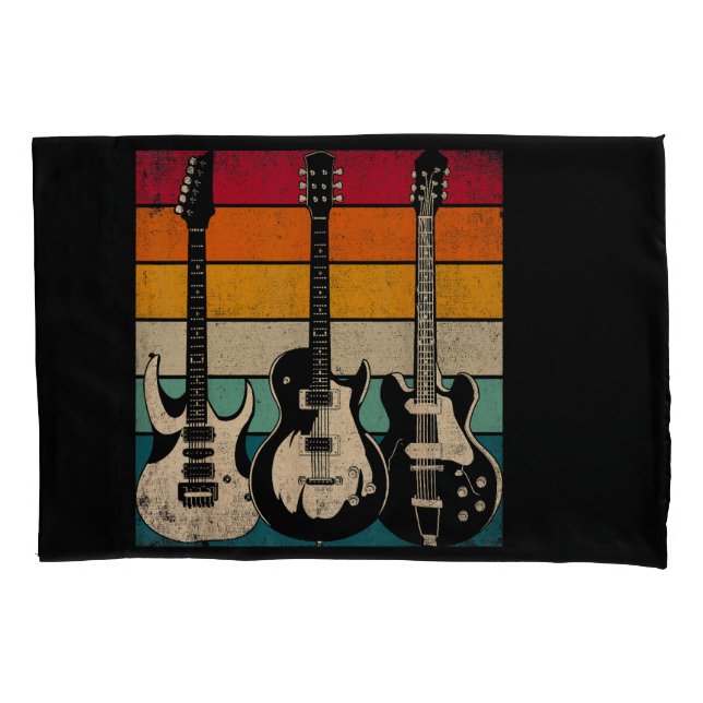 Retro Guitar Kissenbezug (Vorderseite)