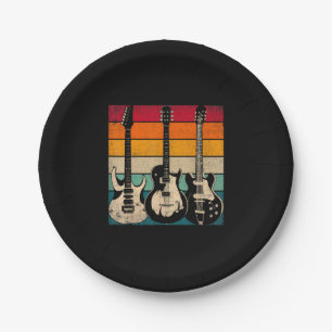 Retro Guitar Pappteller